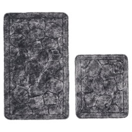 Mijölnir Juego de alfombrillas de baño de algodón - Antracita